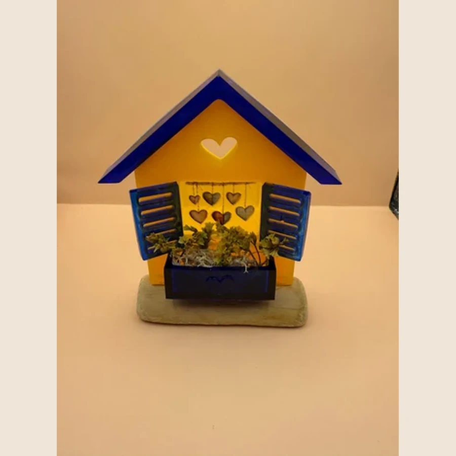 Little house with flowers